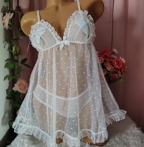 Vintage Victoria's Secret Bride Babydoll Set